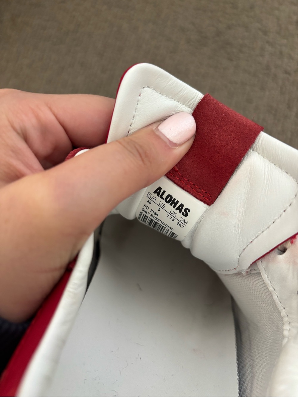 Alohas Rife red panelled nylon and suede sneakers - Picture 13 of 13